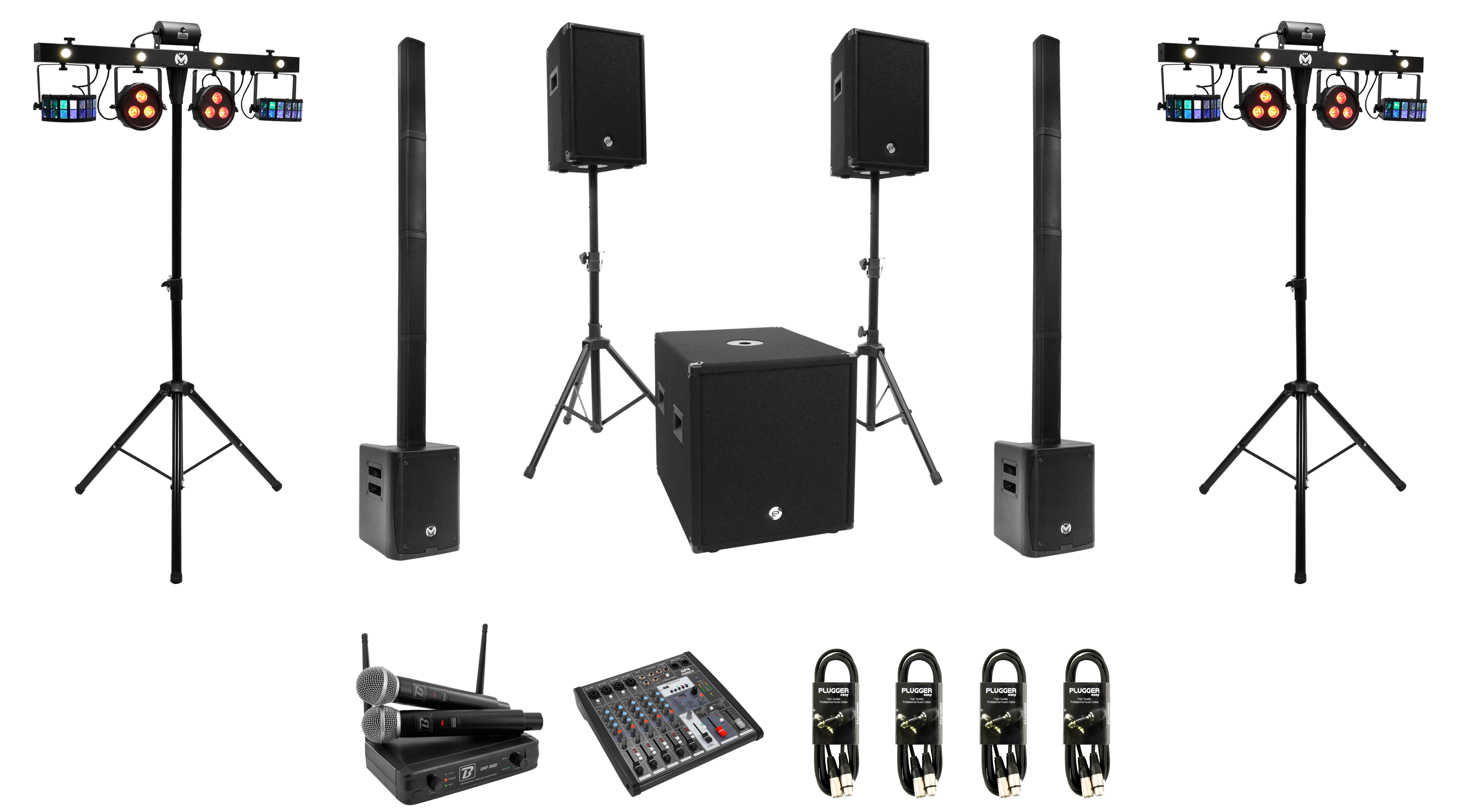 Pack Sonorisation & Lumières pour évènement jusqu'à 300 personnes